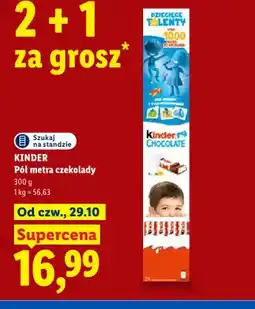 Lidl Czekolada Kinder Pół metra czekolady oferta