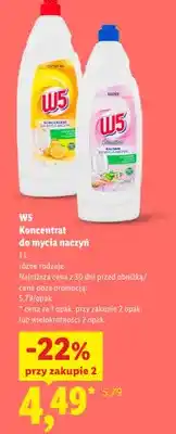 Lidl Koncentrat do mycia naczyń Cytryna W5 oferta