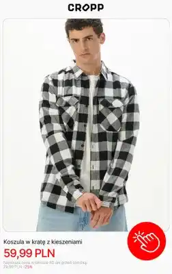 Cropp Koszula w kratę z kieszeniami Cropp oferta