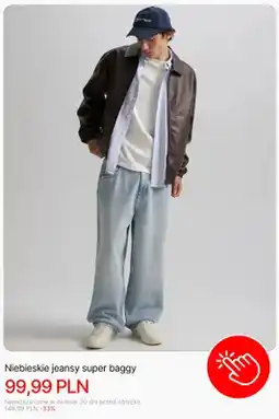 Cropp Niebieskie jeansy super baggy Cropp oferta