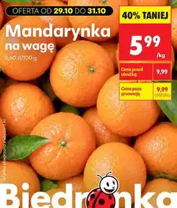 Biedronka Mandarynki na wagę oferta