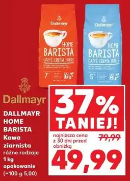 Kaufland Dallmayr Home Barista Kawa ziarnista różne rodzaje 1 kg opakowanie oferta