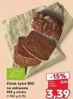 Kaufland Chleb żytni BIO na zakwasie 450 g sztuka oferta