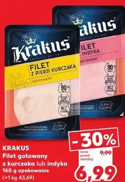 Kaufland Filet gotowany z kurczaka lub indyka Krakus oferta
