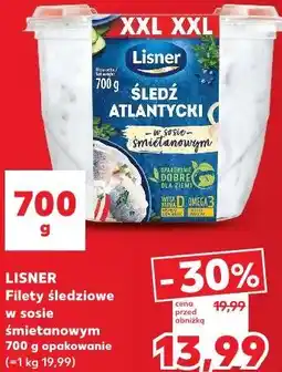 Kaufland LISNER Filety śledziowe w sosie śmietanowym oferta