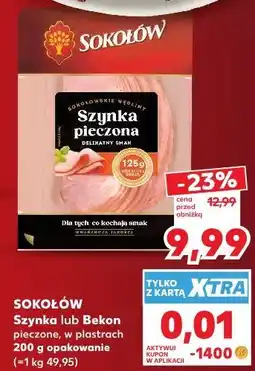 Kaufland Szynka lub Bekon pieczone Sokołów oferta
