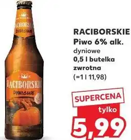 Kaufland Raciborskie Piwo 6% alk. dyniowe oferta