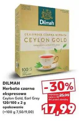 Kaufland Herbata czarna ekspresowa Dilmah Ceylon Gold, Earl Grey oferta