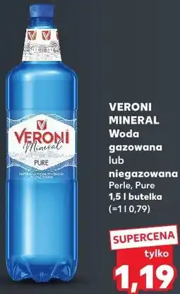 Kaufland VERONI MINERAL Woda gazowana lub niegazowana Perle, Pure 1,5 l butelka oferta