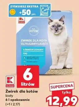 Kaufland K-Classic Żwirek dla kota zbrylający oferta
