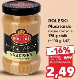 Kaufland Musztarda Roleski różne rodzaje oferta