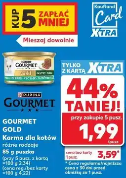 Kaufland Karma dla kotów Gourmet Gold różne rodzaje oferta