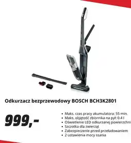 Media Markt Odkurzacz bezprzewodowy Bosch BCH3K2801 oferta