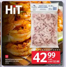 Selgros Blanszowane krewetki Freezco oferta