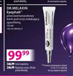 Hebe Przeciwzmarszczkowy krem pod oczy redukujący opuchliznę Eyephalt Dr.Melaxin oferta