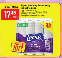 Polomarket Papier toaletowy 3-warstwowy Lanna Premium 24-pak oferta