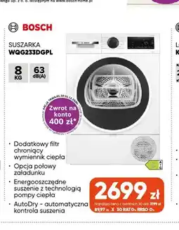 Max Elektro Suszarka WQG233DGPL Bosch oferta