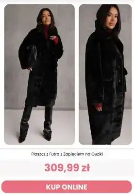 Płaszcz z futra z zapięciem na guziki Renee