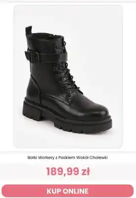 Botki workery z paskiem wokół cholewki Reneé