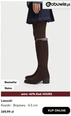 eobuwie Kozaki brązowy 6,5 cm Lasocki oferta