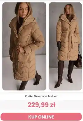 Kurtka pikowana z paskiem Renee