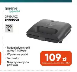 Max Elektro Opiekacz SM703GCB Gorenje oferta