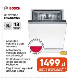 Max Elektro Zmywarka SMV25EX02E Bosch oferta
