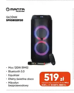 Max Elektro Głośnik SPK0802B120 Manta oferta