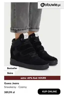 eobuwie Sneakersy czarne Guess Jeans oferta