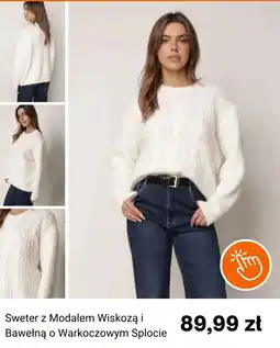 Born2be Sweter z Modalem Wiskozą i Bawełną o Warkoczowym Splocie oferta