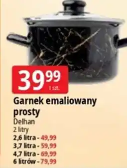 E.Leclerc Garnek emaliowany prosty Delhan oferta