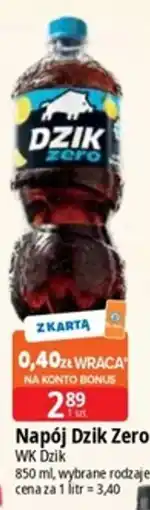 E.Leclerc Napój Dzik Zero WK Dzik oferta
