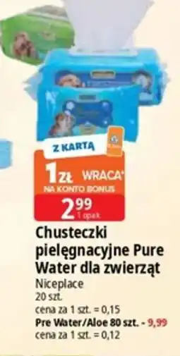 E.Leclerc Chusteczki pielęgnacyjne Pure Water dla zwierząt Niceplace oferta