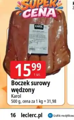 E.Leclerc Boczek surowy wędzony Karol oferta