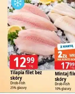 E.Leclerc Tilapia filet bez skóry Drob-Fish oferta