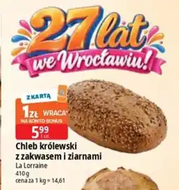 E.Leclerc Chleb królewski z zakwasem i ziarnami La Lorraine oferta