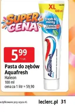 E.Leclerc Pasta do zębów Aquafresh oferta
