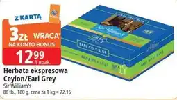 E.Leclerc Herbata ekspresowa Ceylon/Earl Grey Sir William's oferta