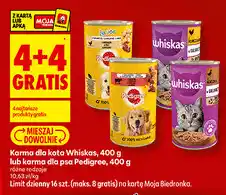 Biedronka Karma dla kota Whiskas, 400 g lub karma dla psa Pedigree oferta