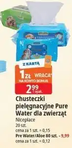 E.Leclerc Chusteczki pielęgnacyjne Pure Water dla zwierząt Niceplace oferta