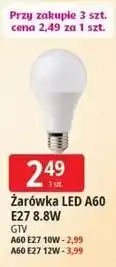 E.Leclerc Żarówka LED A60 E27 8.8W GTV oferta