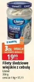 E.Leclerc Filety śledziowe wiejskie z cebulą Lisner oferta