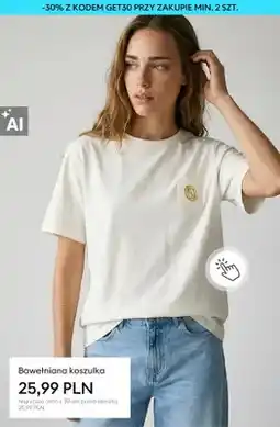 Sinsay Bawełniana koszulka oferta