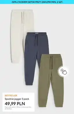 Sinsay Spodnie jogger 3-pak oferta