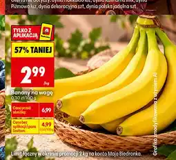 Biedronka Banany na wagę oferta
