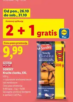 Lidl Kruche ciastka z nadzieniem morelowym XXL Sondey oferta