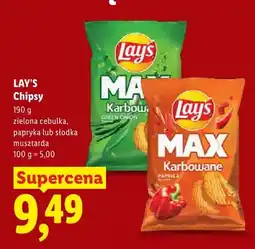 Lidl Chipsy Lay's Max Karbowane zielona cebulka oferta