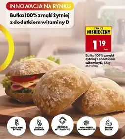 Biedronka Bułka 100% z mąki żytniej z dodatkiem witaminy D oferta