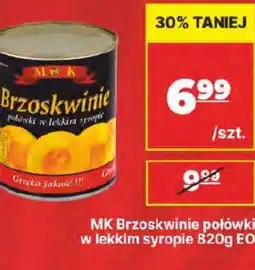 API MARKET MK Brzoskwinie połówki w lekkim syropie oferta