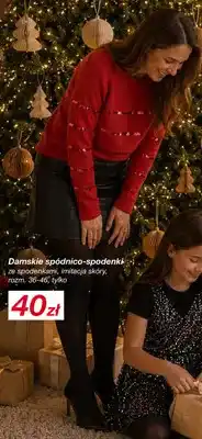 KiK Damskie spódnico-spodenki ze spodenkami imitacja skóry oferta